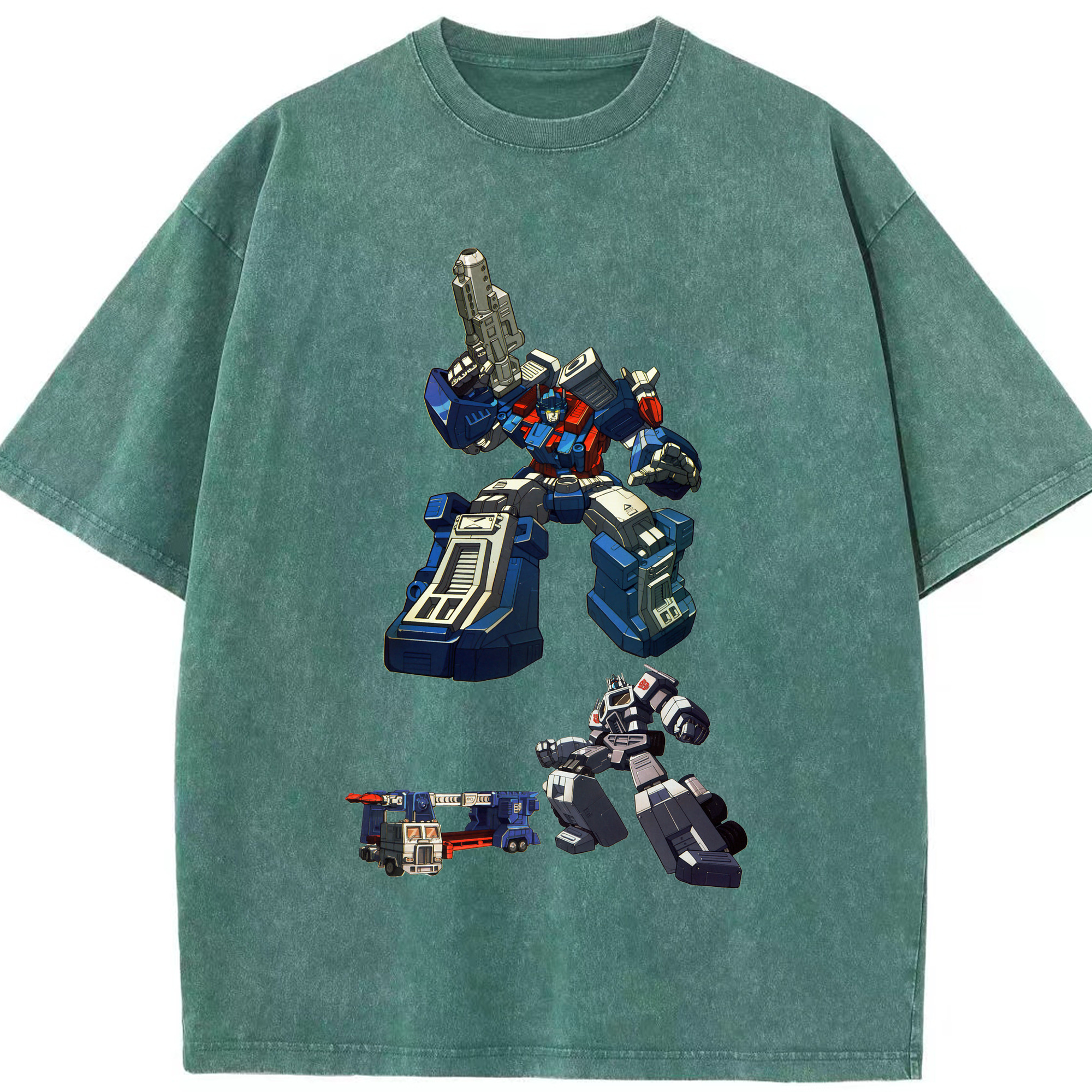 （画像用）  綿100% ヴィンテージ風 半袖Tシャツ（フロントプリント）